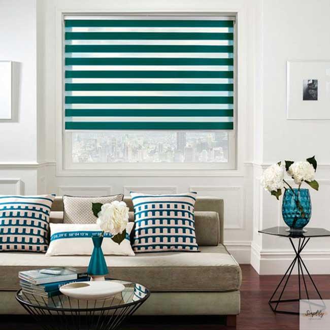 Màn cầu vồng màu xanh lam